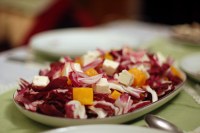 Sałata z pieczonej dyni, radicchio i fety-mini